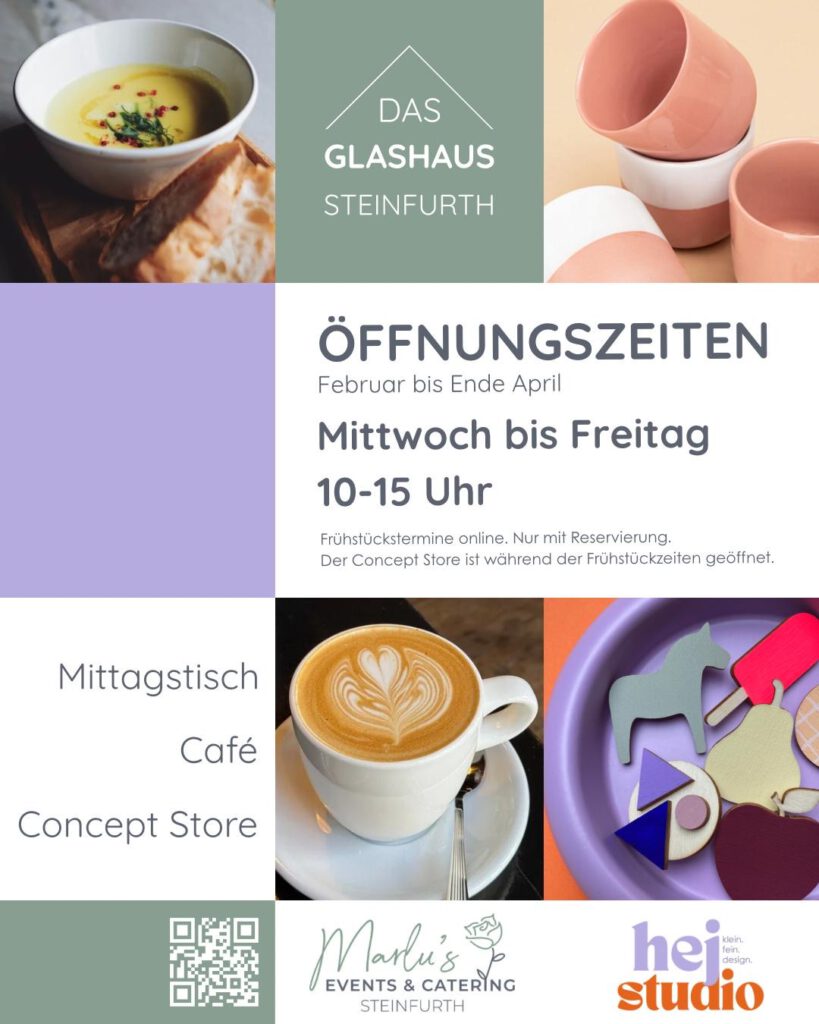 Neue Öffnungszeiten des Glashaus