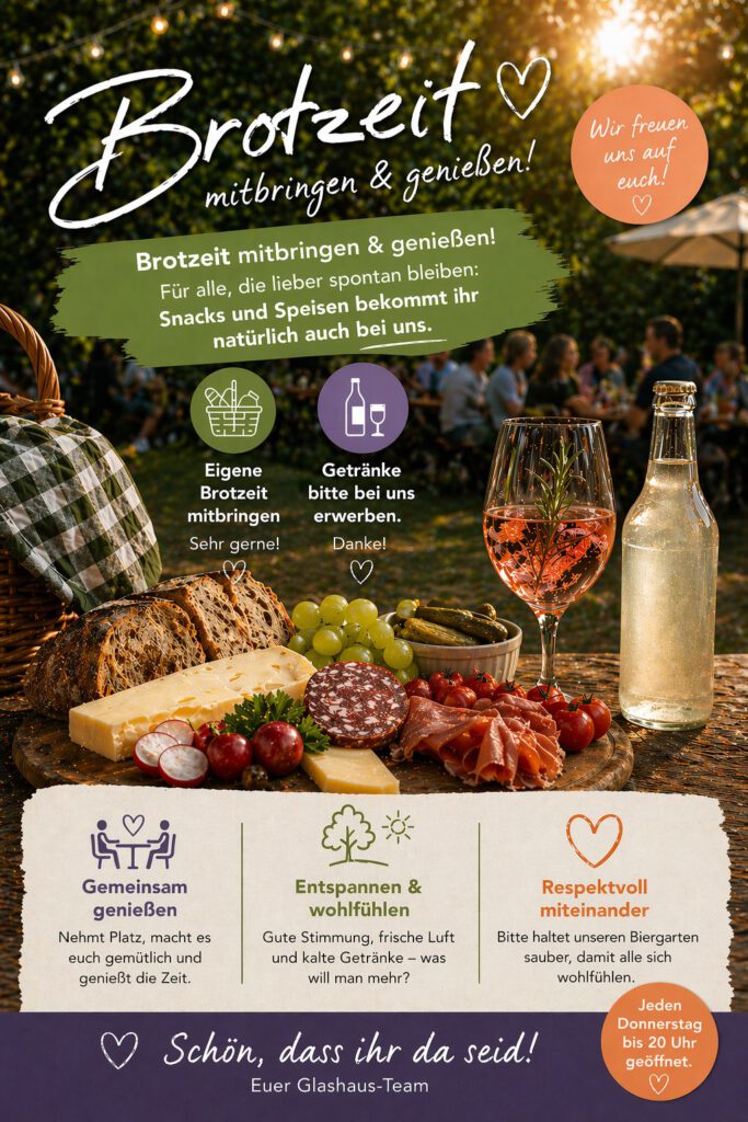 Donnerstags Glashaus Biergarten